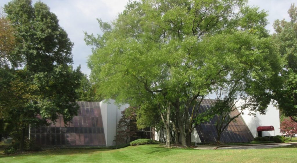 The Columbia Flier building on Little Patuxent Parkway has sat vacant for several years and may be town down. Photo by Len Lazarick.