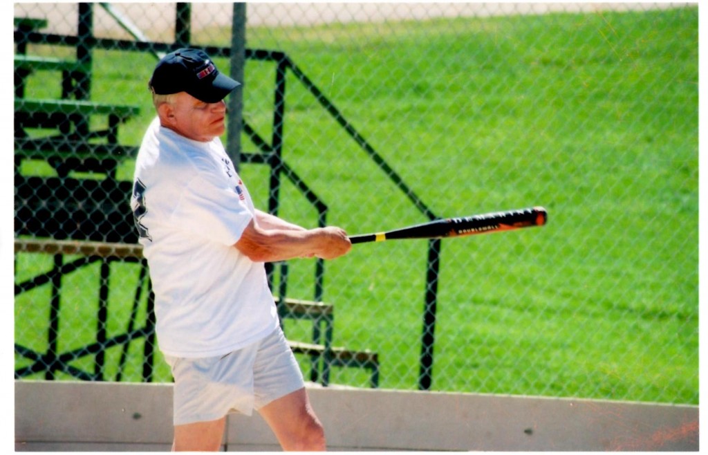 Dad's perfect swing.