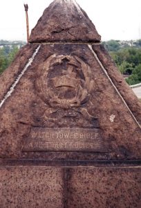 Watch Tower Society pyramid at the Rosemont, Mt. Hope, & Evergreen United Cemeteries in Ross Township, PA. Credit Anthony C. Hayes