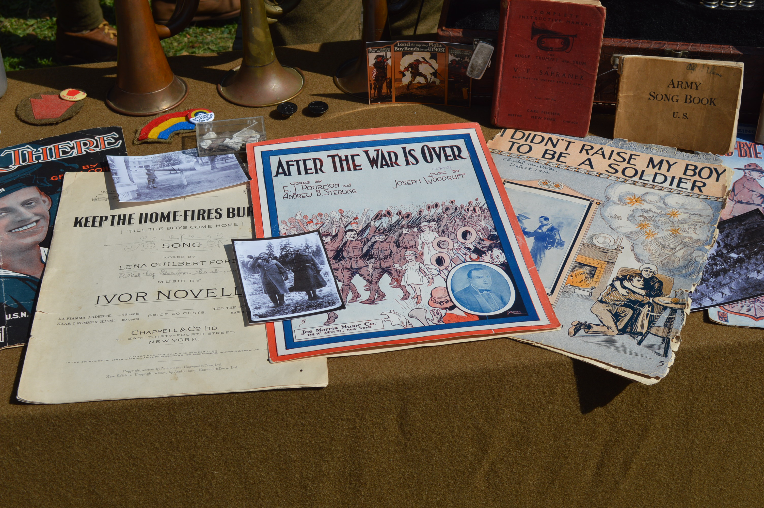 WWI-era music on display at Camp Doughboy. (Anthony C. Hayes)