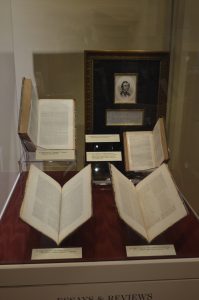 The Poe collection of Susan Jaffe Tane is currently on display at the Peabody Library in Baltimore. The library hosted the premiere of the new film Edgar Allan Poe: Buried Alive. (Anthony C. Hayes)