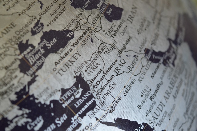 Middle East globe Image by ErikaWittlieb from Pixabay